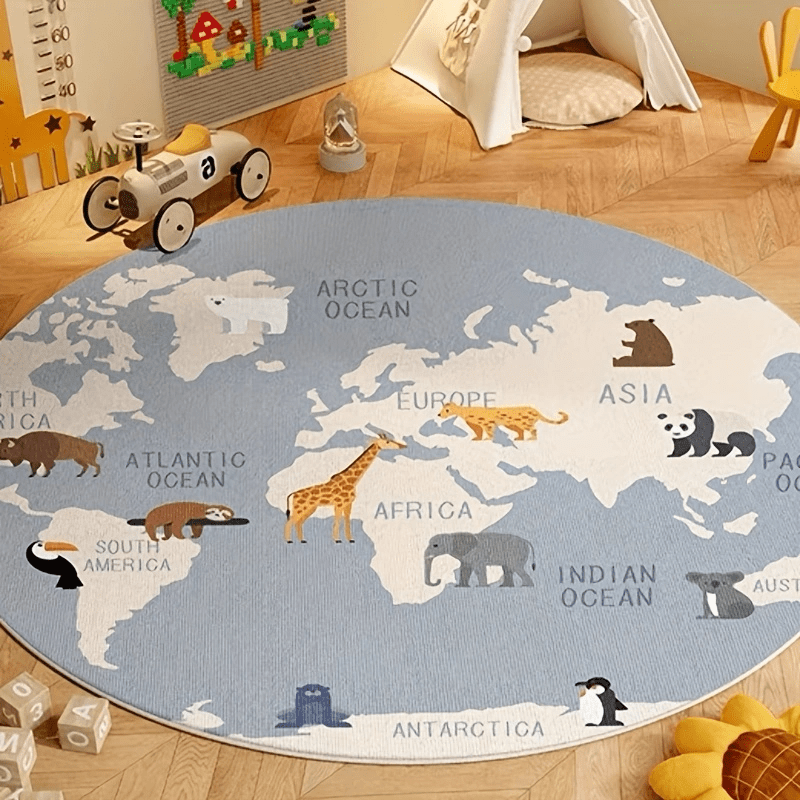 Kids Education Nursery - Karpet Peta Dunia Anak-anak, Alas Bermain