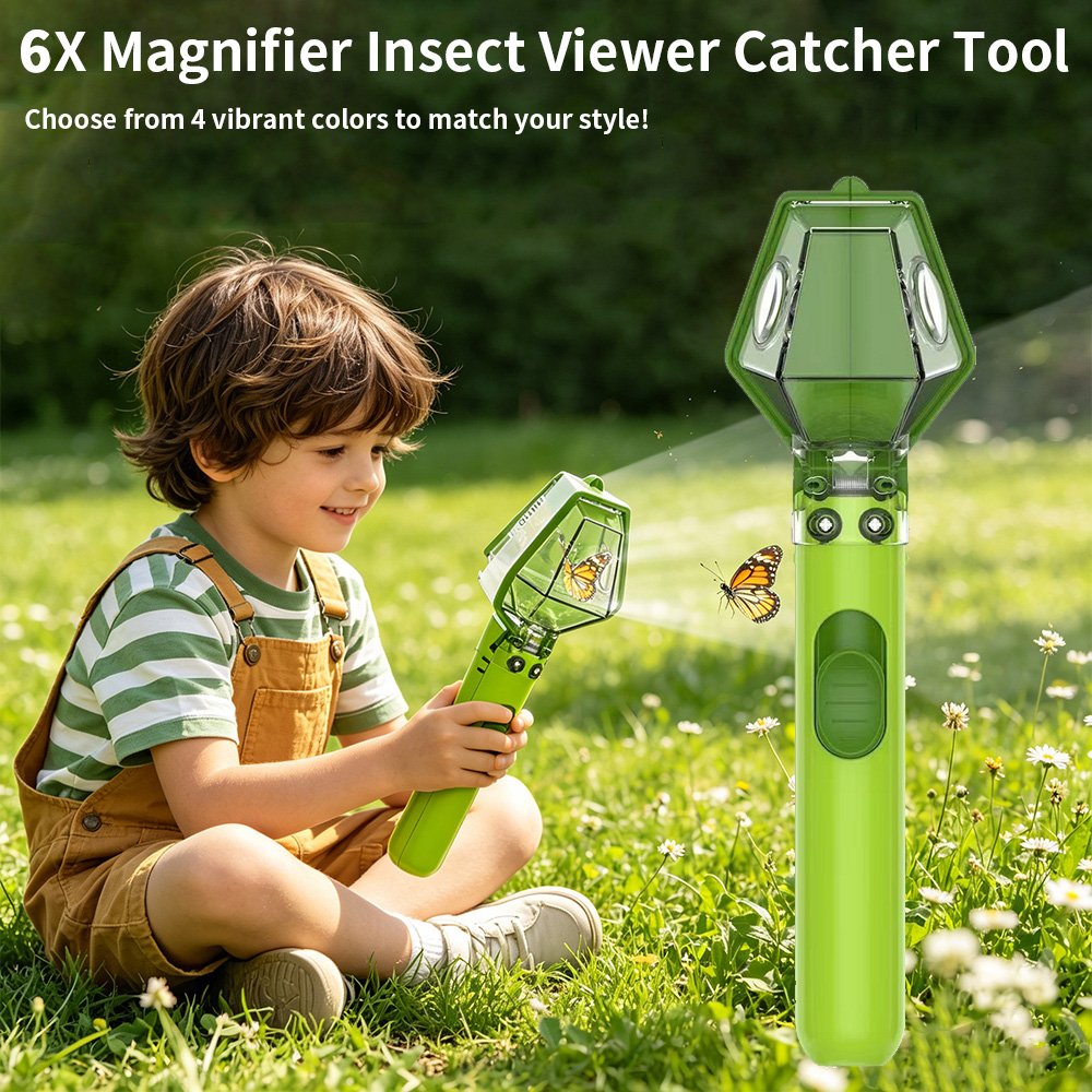 Kids Educational Box - Kotak Pengamat Serangga 6X Magnifier untuk