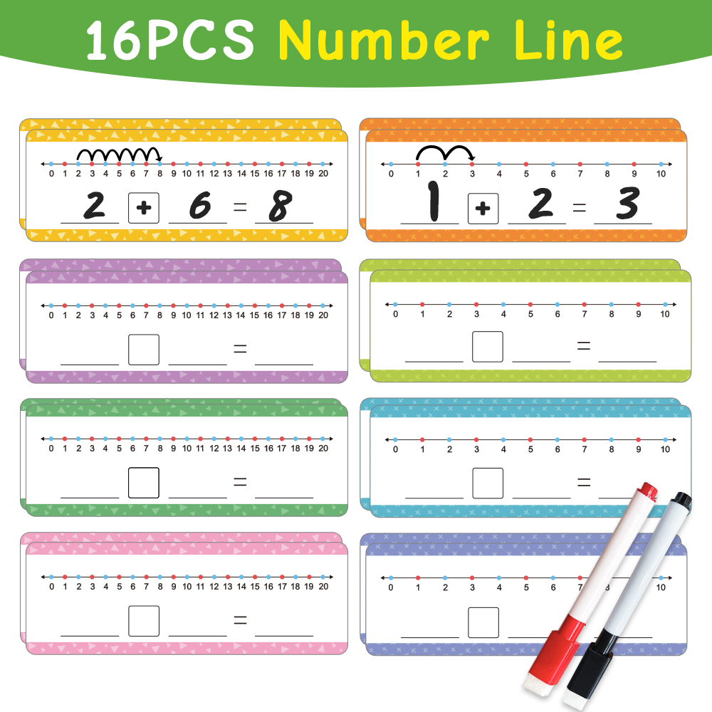 16 buah pendidikan kartu baris - Math Manipulative Set ulasan dan harga