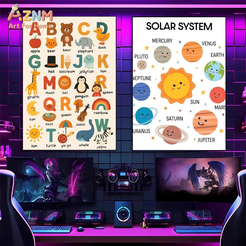 AZNM Poster Dekorasi Pembelaja - Kids Education Nursery ulasan dan harga